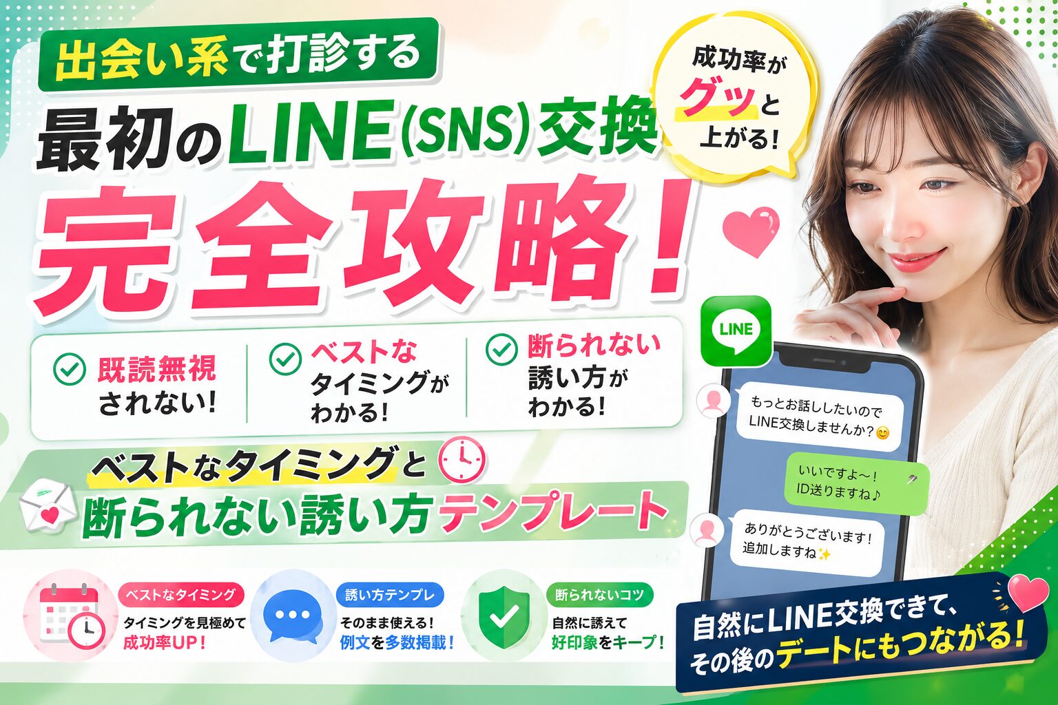 出会い系で打診する「最初のLINE(SNS)交換」完全攻略!既読無視されないベストなタイミングと断られない誘い方テンプレート