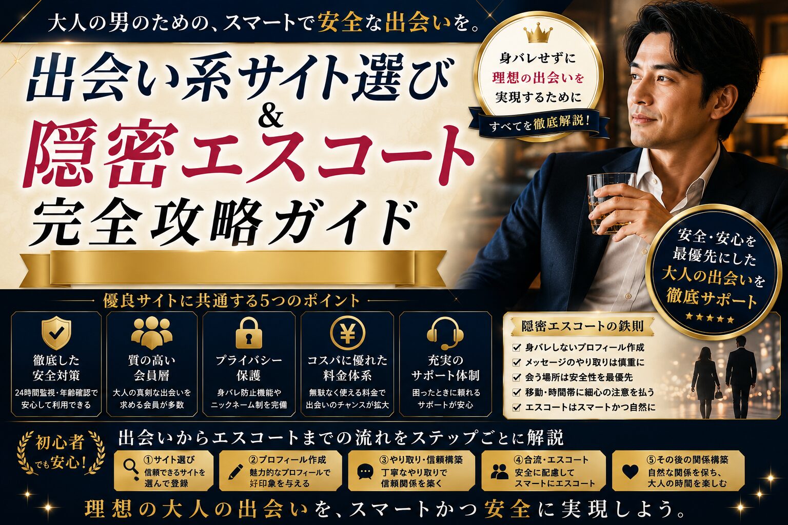 既婚者男性専用の出会い系サイト選び＆隠密エスコート完全攻略ガイド【2026年最新】