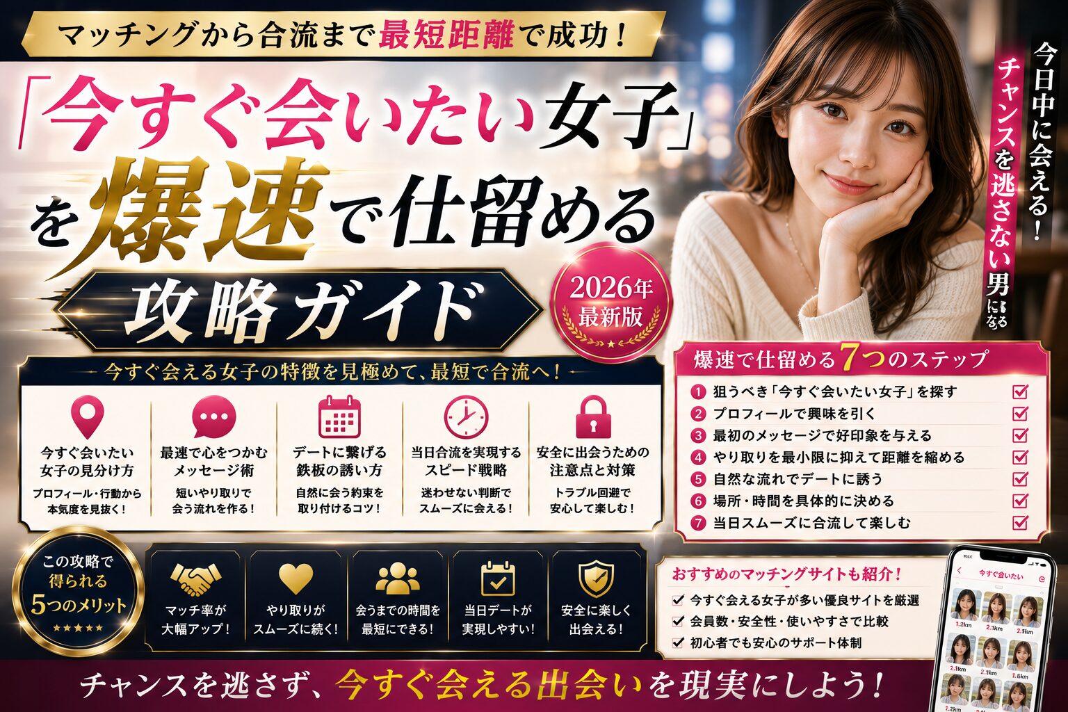 【即日即ハメ】「今すぐ会いたい肉食女子」を爆速で仕留める攻略ガイド【2026年最新】